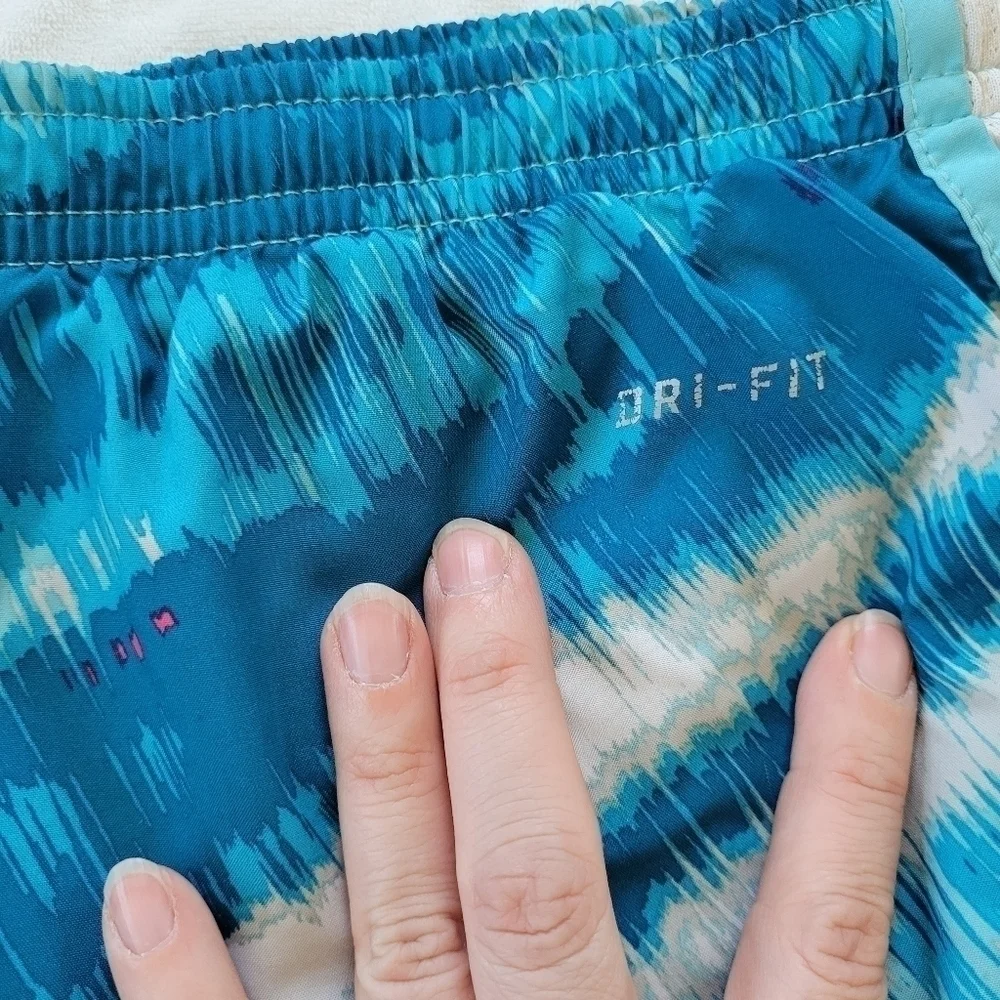 Nike Dri-Fit radio tie dye running shorts with liner Youth L